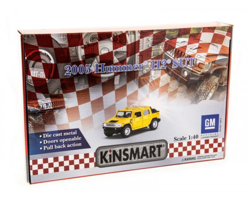 Машина Kinsmart 1:40 HU ммER H2 2005 инерция (1/12шт.)  б/к