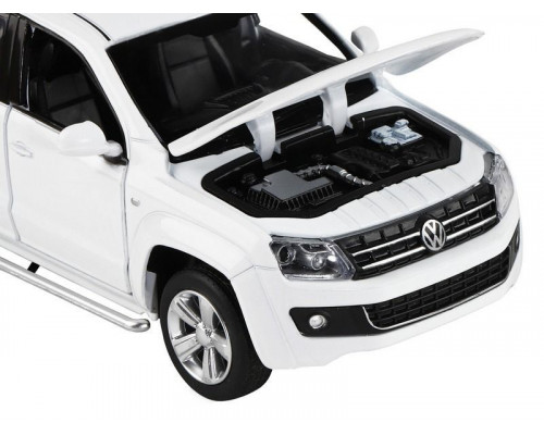 Машина АВТОПАНОРАМА Volkswagen Amarok, белый, 1/30, свет, звук, инерция, в/к 20*10*11 см