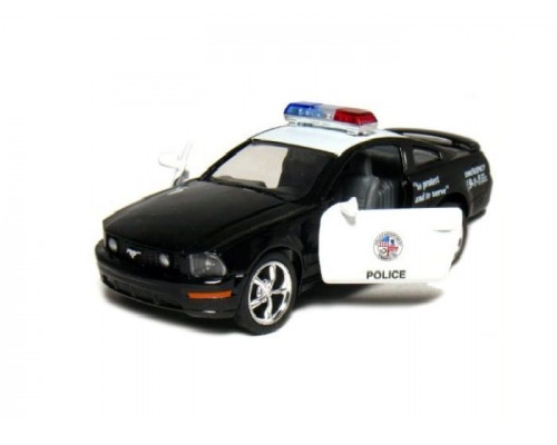 Машина Kinsmart 1:38 FORD Mustang GT Police инерция (1/12шт.) б/к