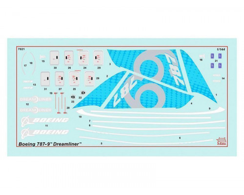 Сборная модель ZVEZDA Пассажирский авиалайнер Боинг 787-9 «Дримлайнер», 1/144