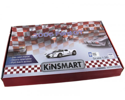 Машина Kinsmart 1:36 Ford GT 2006 инерция (1/12шт.) б/к