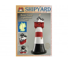 Сборная картонная модель Shipyard маяк Roter Sand Lighthouse (№46), 1/87