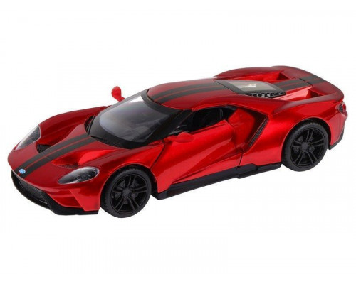 Машина АВТОПАНОРАМА Ford GT, красный, 1/32, свет, звук, инерция, в/к 17,5*12,5*6,5 см