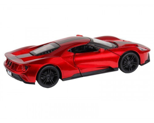 Машина АВТОПАНОРАМА Ford GT, красный, 1/32, свет, звук, инерция, в/к 17,5*12,5*6,5 см