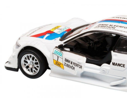 Машина АВТОПАНОРАМА BMW M3 DTM, 1/42, белый, инерция, откр. двери, в/к 17,5*12,5*6,5 см