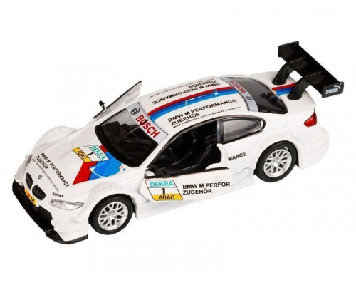 Машина АВТОПАНОРАМА BMW M3 DTM, 1/42, белый, инерция, откр. двери, в/к 17,5*12,5*6,5 см