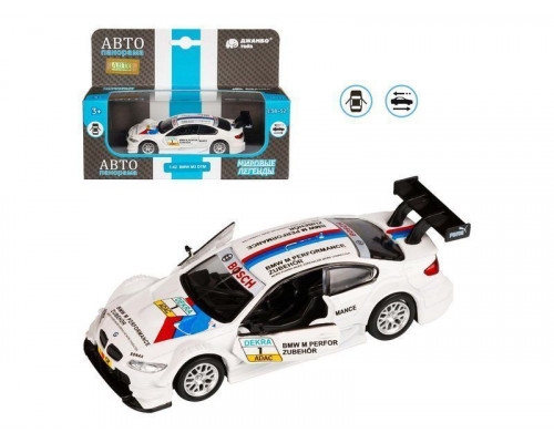 Машина АВТОПАНОРАМА BMW M3 DTM, 1/42, белый, инерция, откр. двери, в/к 17,5*12,5*6,5 см