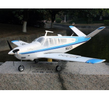 Радиоуправляемый самолет Top RC ST Beechcraft Bonanza V35 голубой 1280мм (шасси) PNP