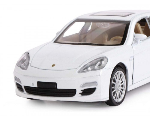 Машина АВТОПАНОРАМА Porsche Panamera S, белый, 1/32, свет, звук, инерция, в/к 17,5*13,5*9 см