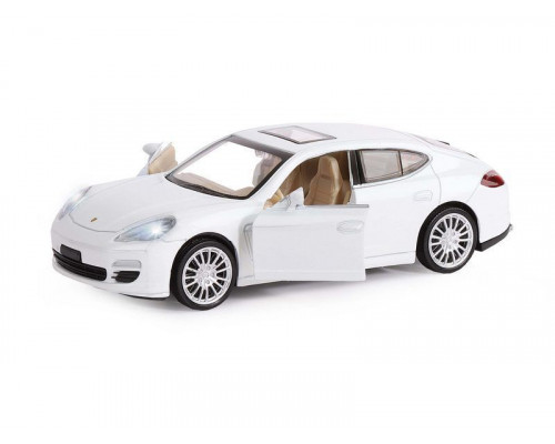 Машина АВТОПАНОРАМА Porsche Panamera S, белый, 1/32, свет, звук, инерция, в/к 17,5*13,5*9 см