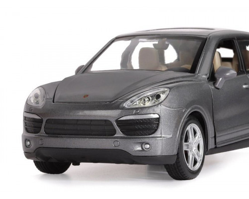 Машина АВТОПАНОРАМА Porsche Cayenne S, серый, 1/24, свет, звук, в/к 24,5*12,5*10,5 см