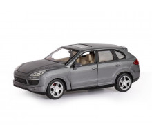 Машина "АВТОПАНОРАМА" Porsche Cayenne S, серый, 1/24, свет, звук, в/к 24,5*12,5*10,5 см