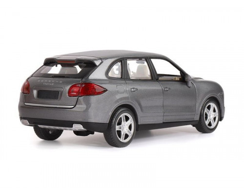 Машина АВТОПАНОРАМА Porsche Cayenne S, серый, 1/24, свет, звук, в/к 24,5*12,5*10,5 см