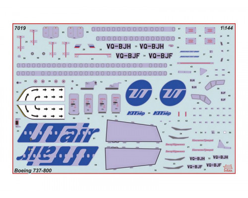 Сборная модель ZVEZDA Пассажирский авиалайнер Боинг 737-800, 1/144